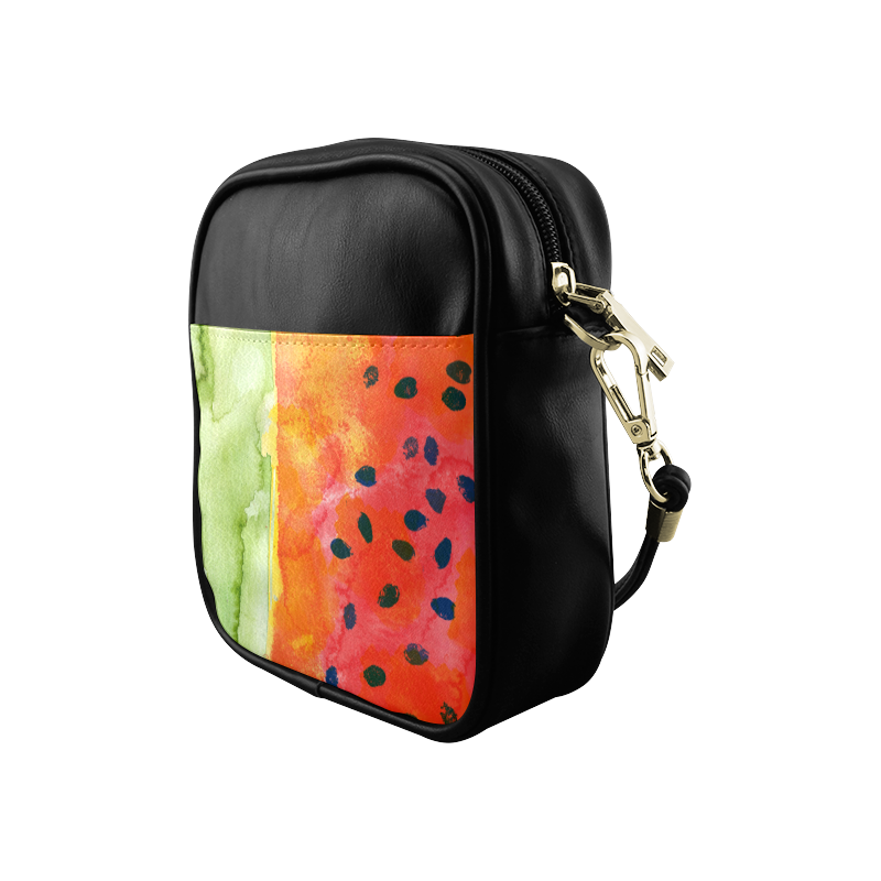 Abstract Watermelon Sling Bag (Model 1627)