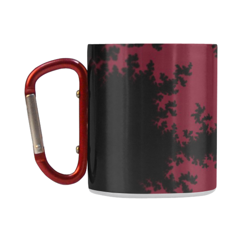 black and dark red fractal Classic Insulated Mug(10.3OZ)