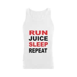 Run Juice Sleep Repeat Plus-size Men's Shoulder-Free Tank Top (Model T33)
