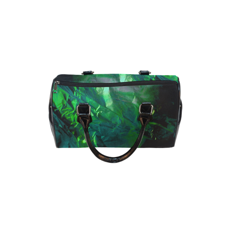 Abstract Emerald Boston Handbag (Model 1621)