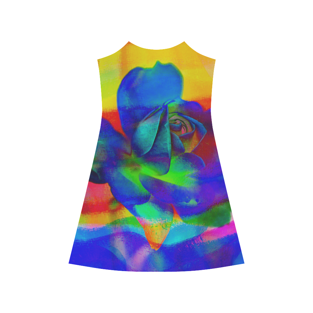 Psychedelic Rose Alcestis Slip Dress (Model D05)