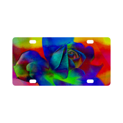 Psychedelic Rose Classic License Plate