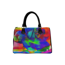Psychedelic Rose Boston Handbag (Model 1621)
