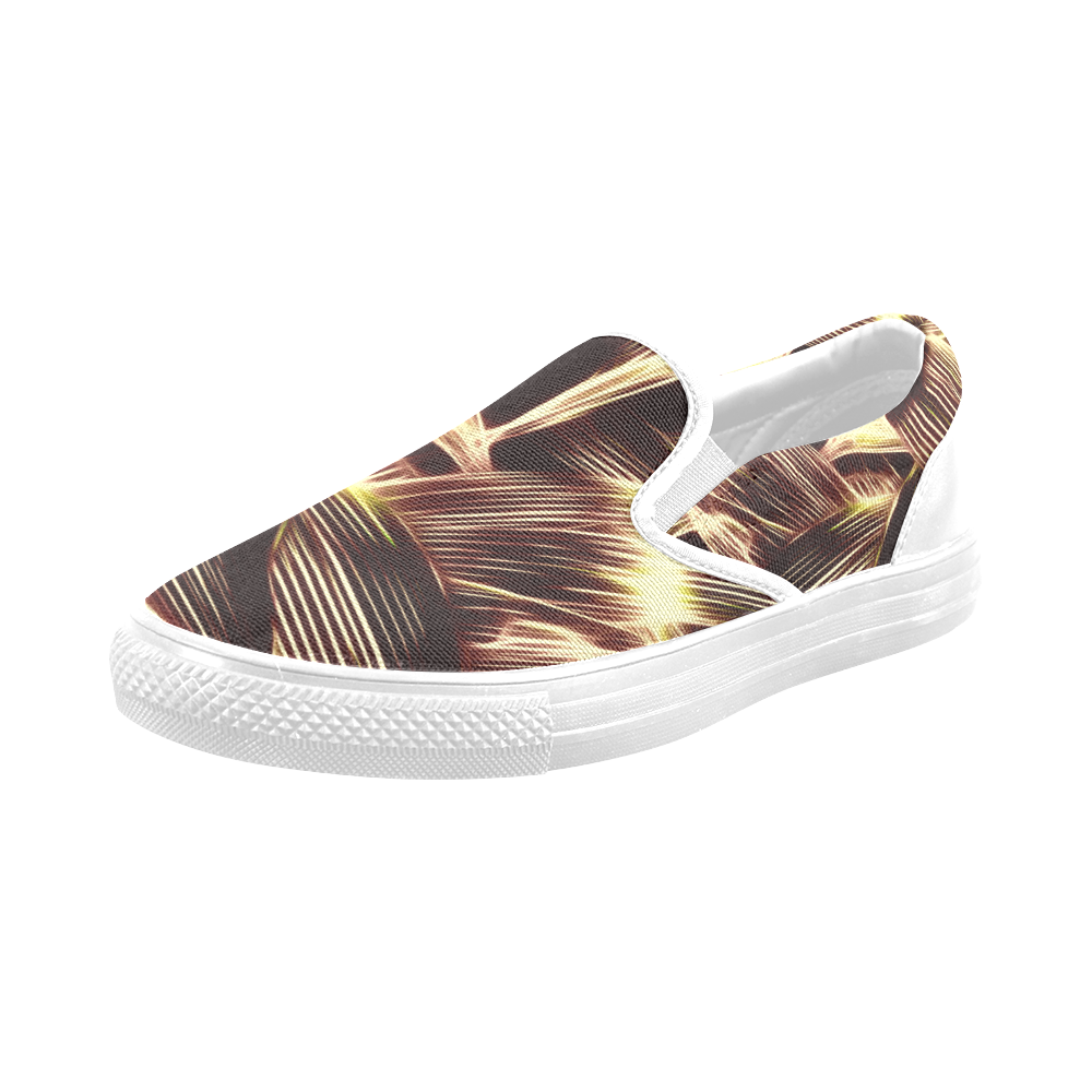 Foliage #8 - Jera Nour Men's Slip-on Canvas Shoes (Model 019)