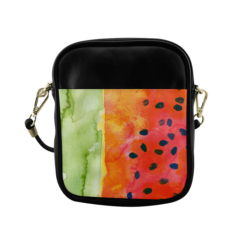 Abstract Watermelon Sling Bag (Model 1627)