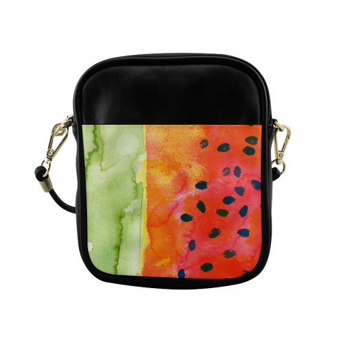 Abstract Watermelon Sling Bag (Model 1627)