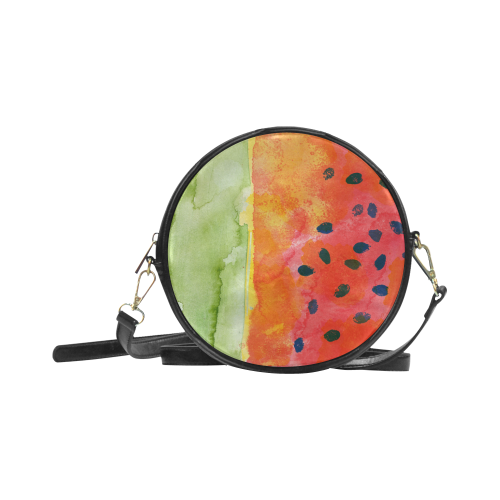 Abstract Watermelon Round Sling Bag (Model 1647)