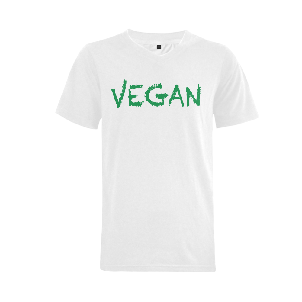 vegan Men's V-Neck T-shirt  Big Size(USA Size) (Model T10)