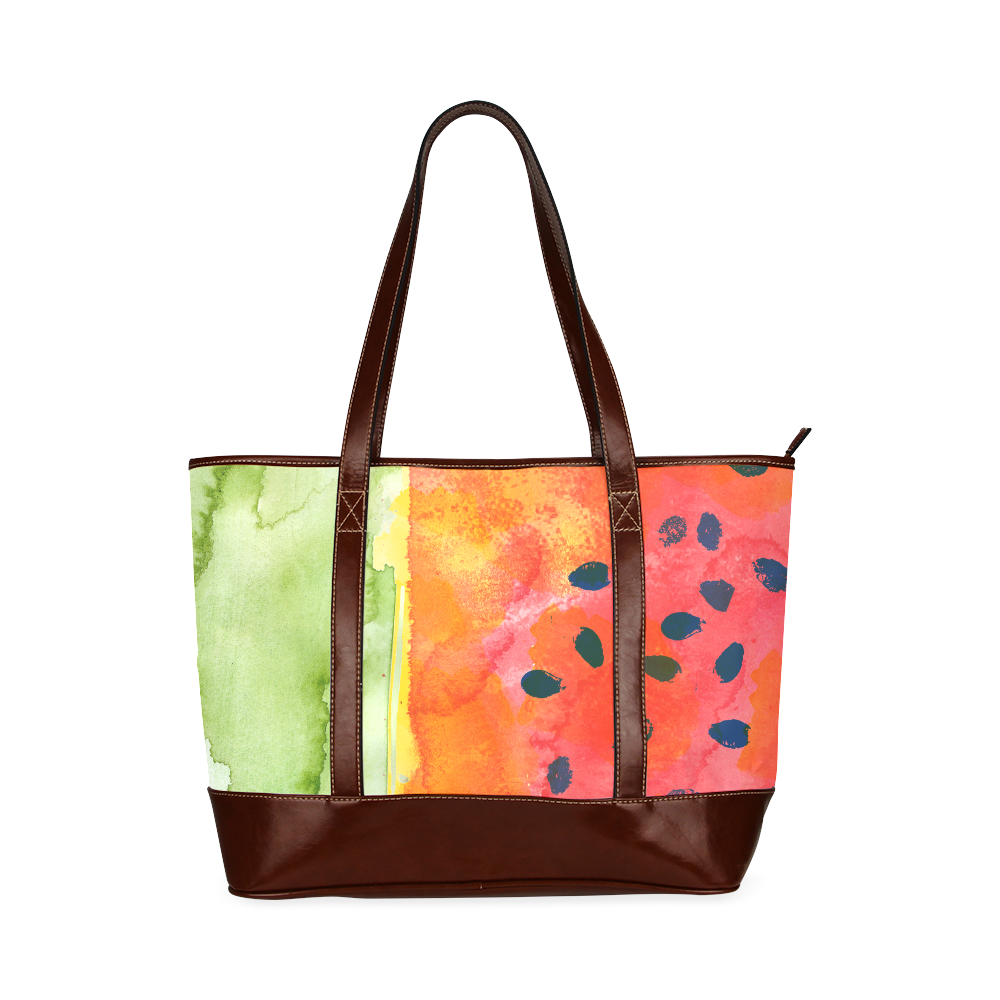 Abstract Watermelon Tote Handbag (Model 1642)