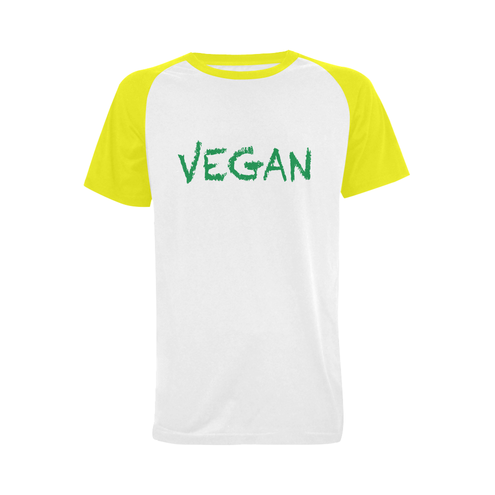 vegan Men's Raglan T-shirt Big Size (USA Size) (Model T11)