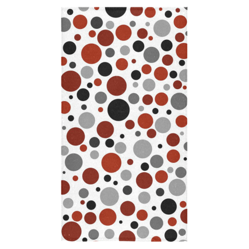 red black gray polka dot Bath Towel 30"x56"