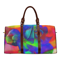 Psychedelic Rose Waterproof Travel Bag/Large (Model 1639)