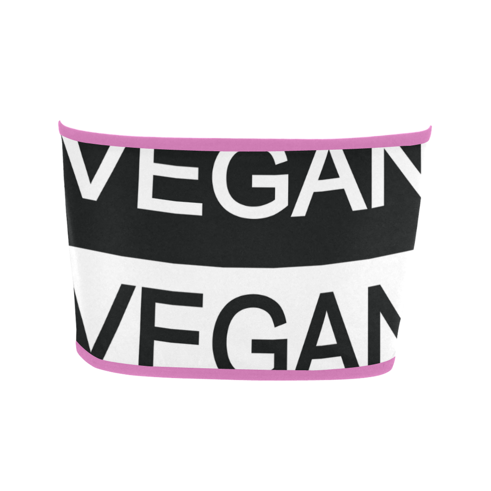 Vegan Black and White Bandeau Top