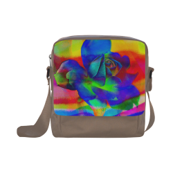 Psychedelic Rose Crossbody Nylon Bags (Model 1633)