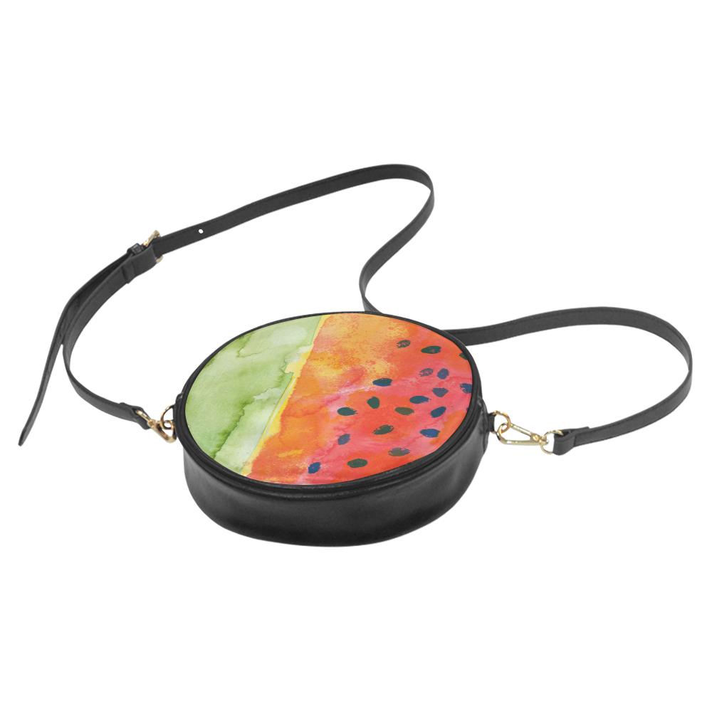 Abstract Watermelon Round Sling Bag (Model 1647)