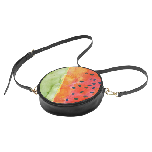 Abstract Watermelon Round Sling Bag (Model 1647)