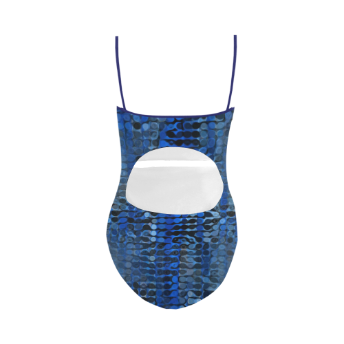 Blue Reflector Strap Swimsuit ( Model S05)