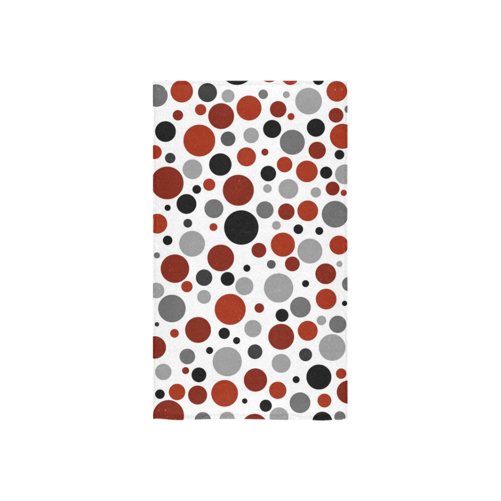 red black gray polka dot Custom Towel 16"x28"