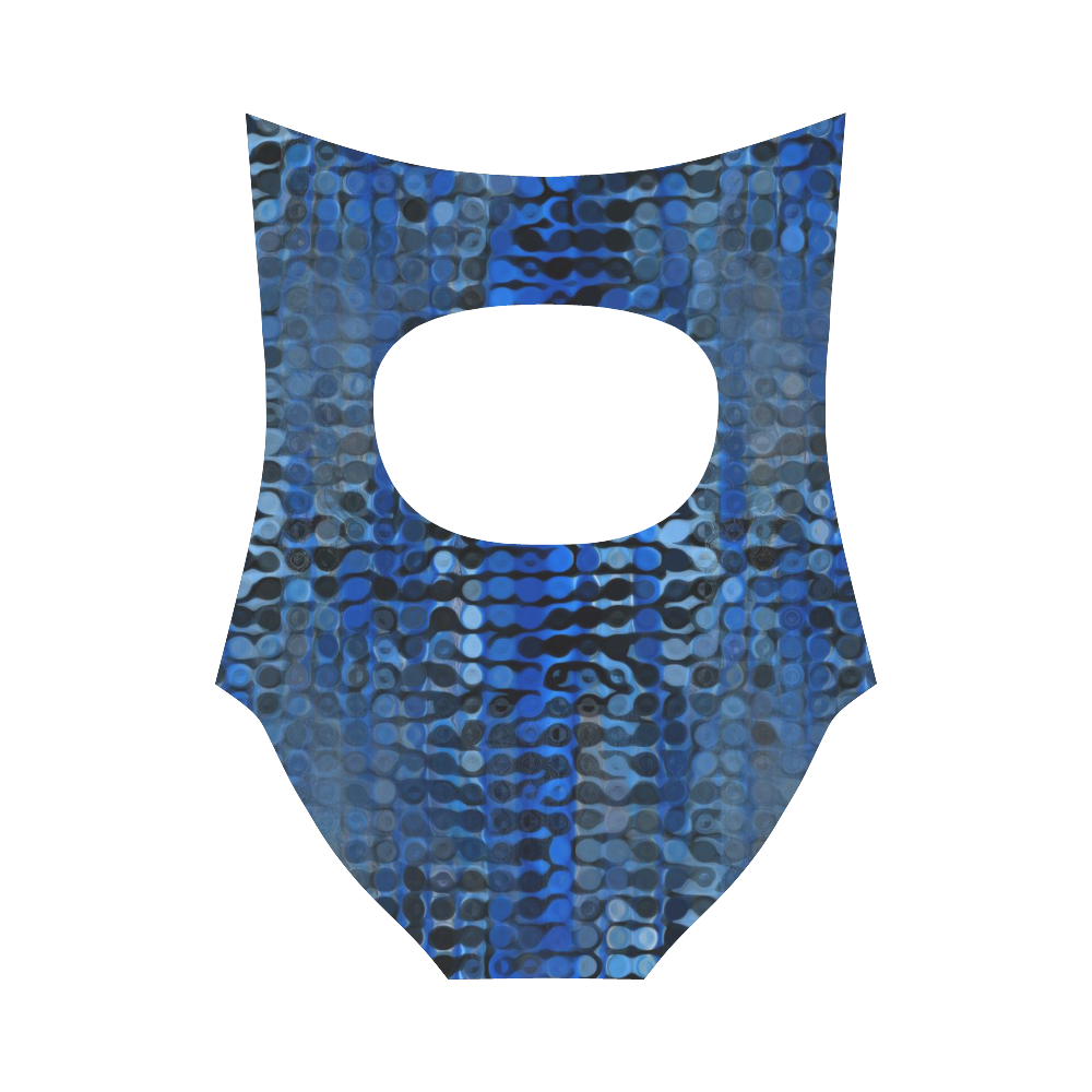 Blue Reflector Strap Swimsuit ( Model S05)