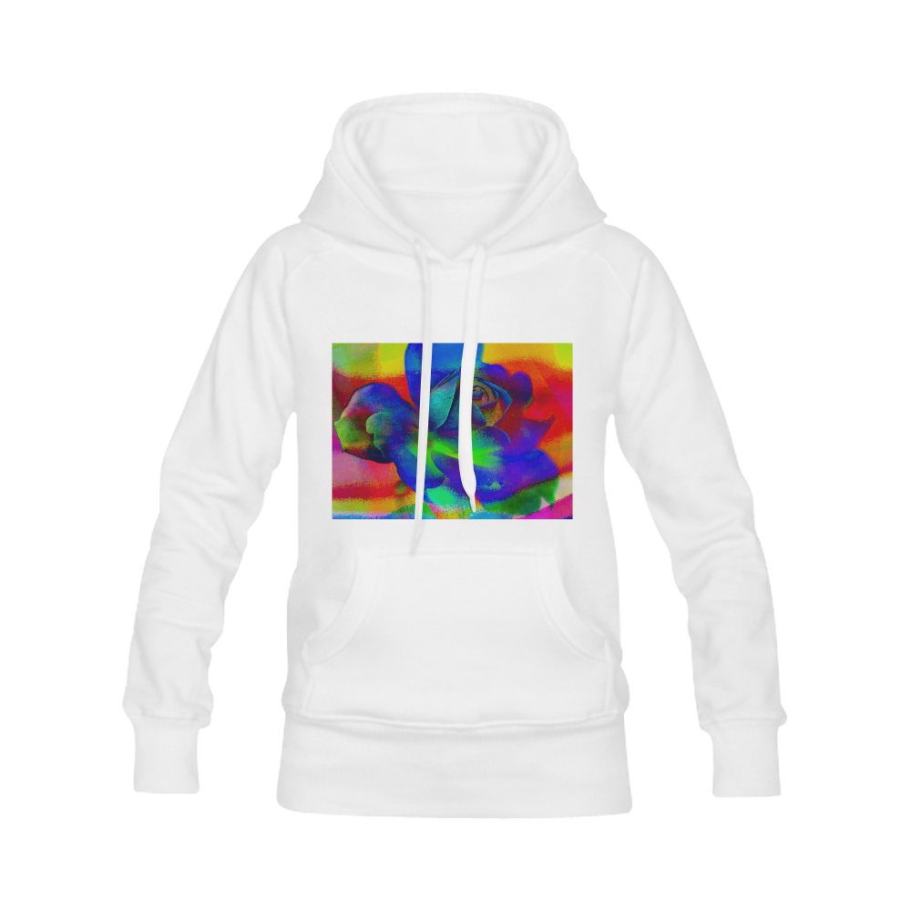 Psychedelic Rose Women's Classic Hoodies (Model H07)
