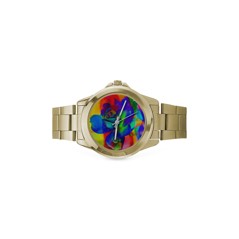 Psychedelic Rose Custom Gilt Watch(Model 101)