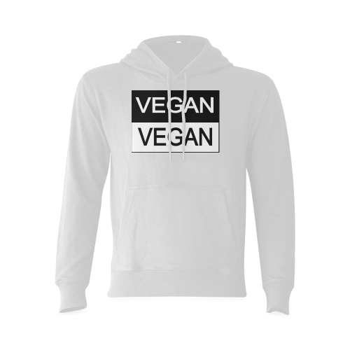 Vegan Black and White Oceanus Hoodie Sweatshirt (Model H03)