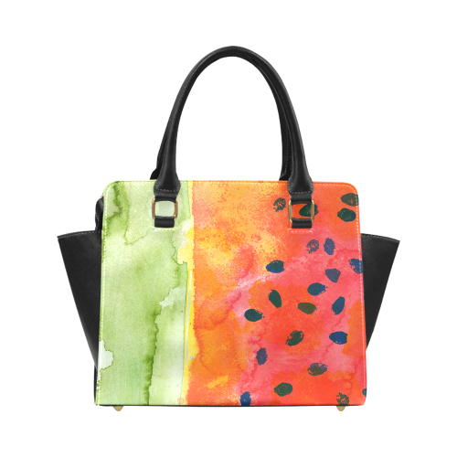 Abstract Watermelon Classic Shoulder Handbag (Model 1653)