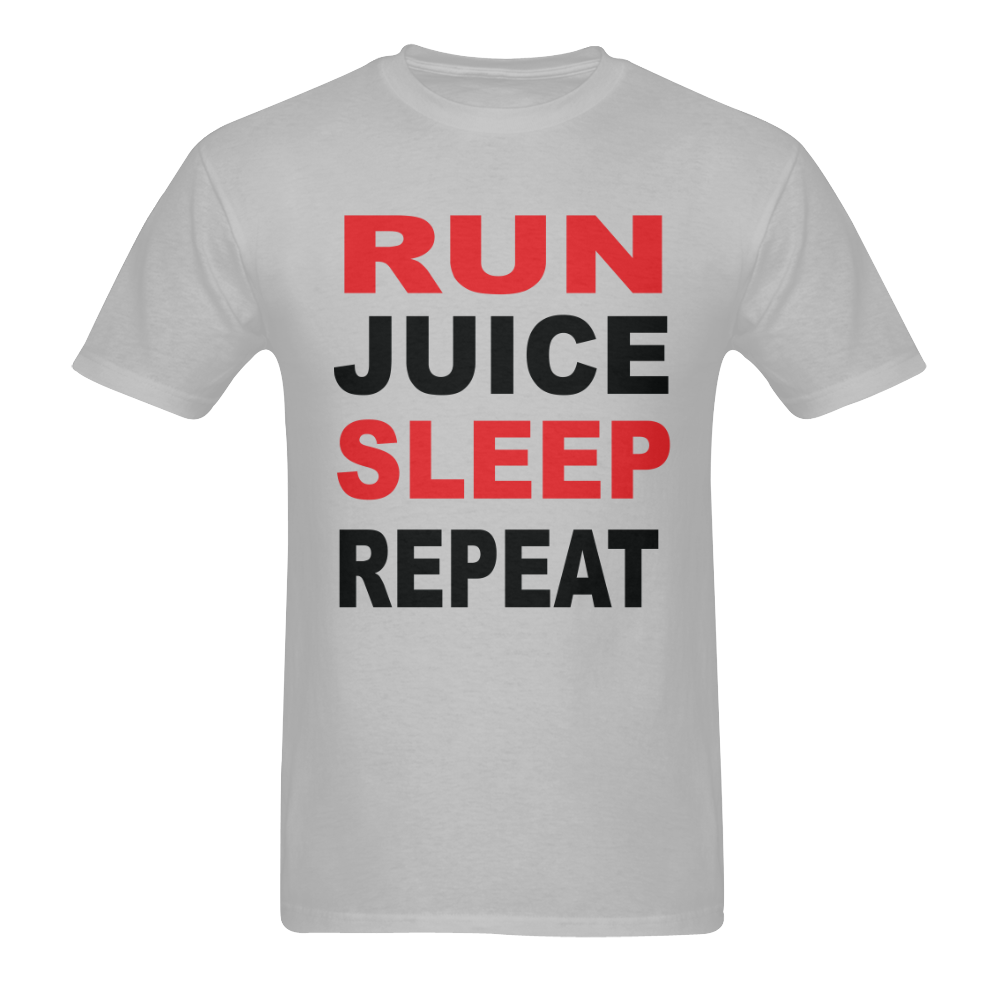 Run Juice Sleep Repeat Men's T-Shirt in USA Size (Two Sides Printing)