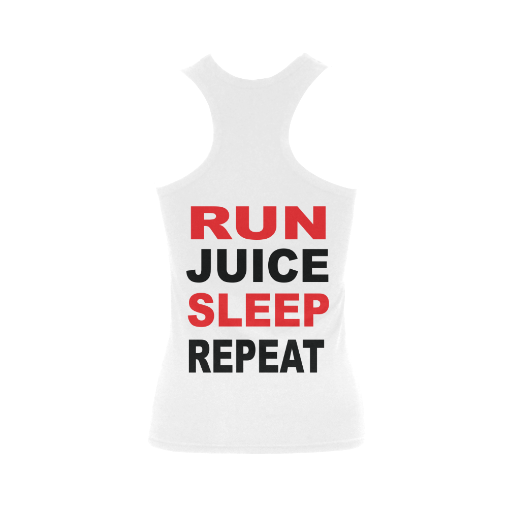 Run Juice Sleep Repeat Women's Shoulder-Free Tank Top (Model T35)