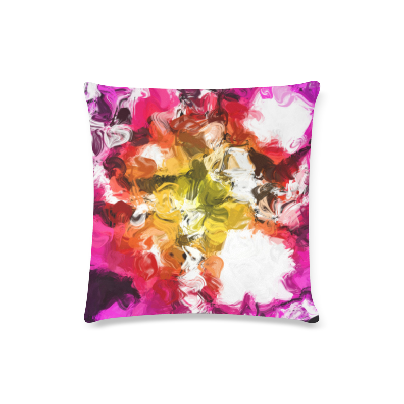 Colorful mess Custom Zippered Pillow Case 16"x16"(Twin Sides)
