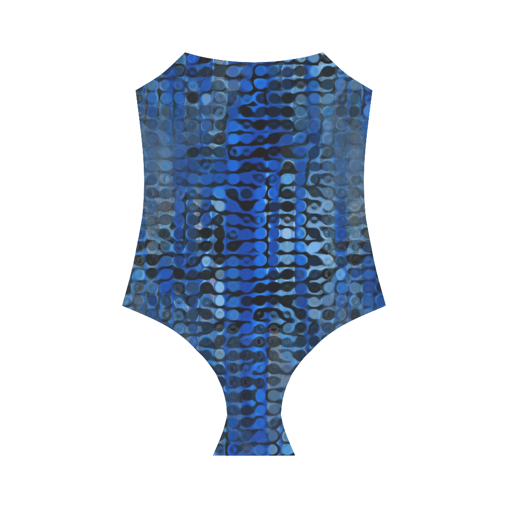 Blue Reflector Strap Swimsuit ( Model S05)