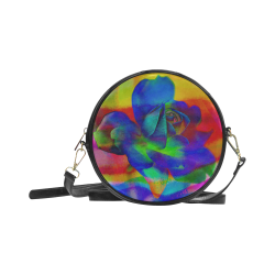 Psychedelic Rose Round Sling Bag (Model 1647)
