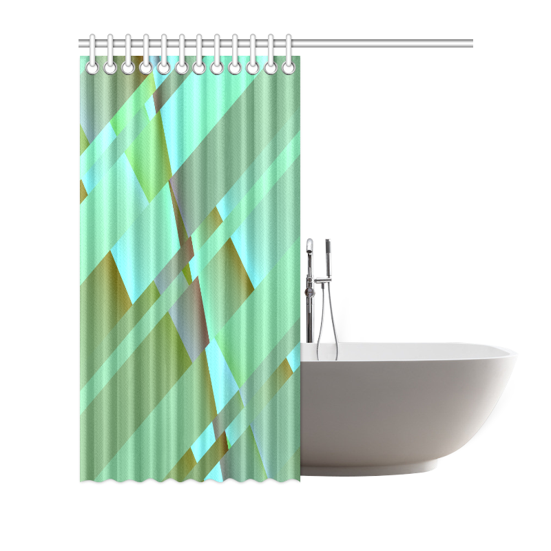 Modern Abstract Pastel Green Shower Curtain 72"x72"