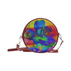 Psychedelic Rose Round Sling Bag (Model 1647)