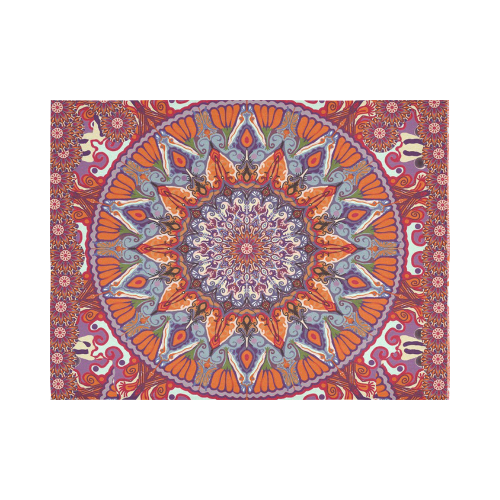 boho-mandala1 Cotton Linen Wall Tapestry 80"x 60"
