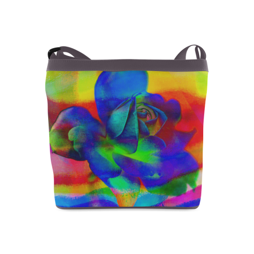 Psychedelic Rose Crossbody Bags (Model 1613)