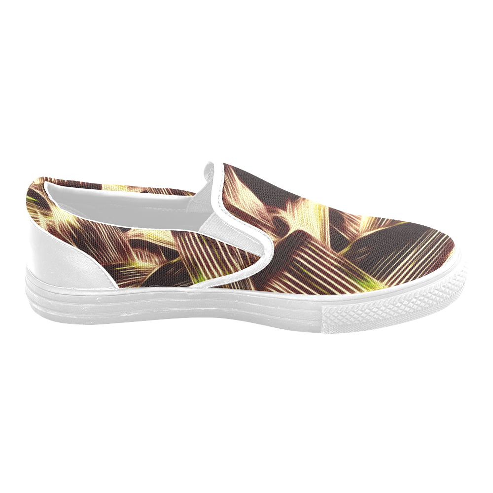 Foliage #8 - Jera Nour Men's Slip-on Canvas Shoes (Model 019)