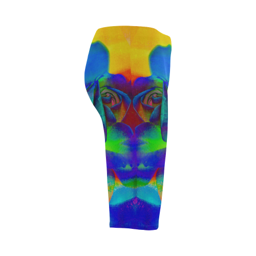 Psychedelic Rose Hestia Cropped Leggings (Model L03)