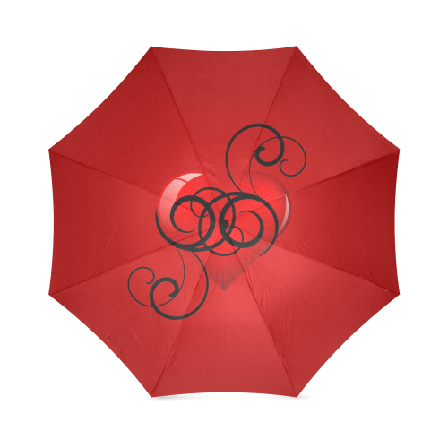 Elegant Heart Foldable Umbrella (Model U01)