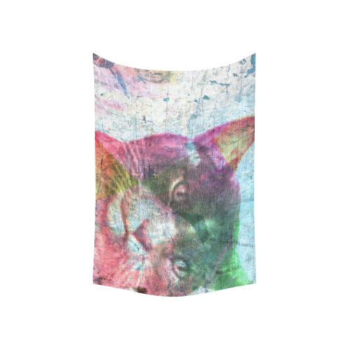 Cat Cotton Linen Wall Tapestry 60"x 40"