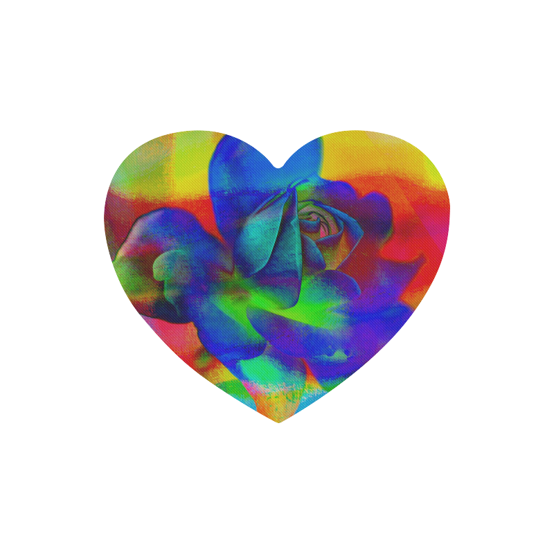 Psychedelic Rose Heart-shaped Mousepad