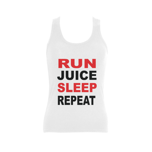 Run Juice Sleep Repeat Women's Shoulder-Free Tank Top (Model T35)
