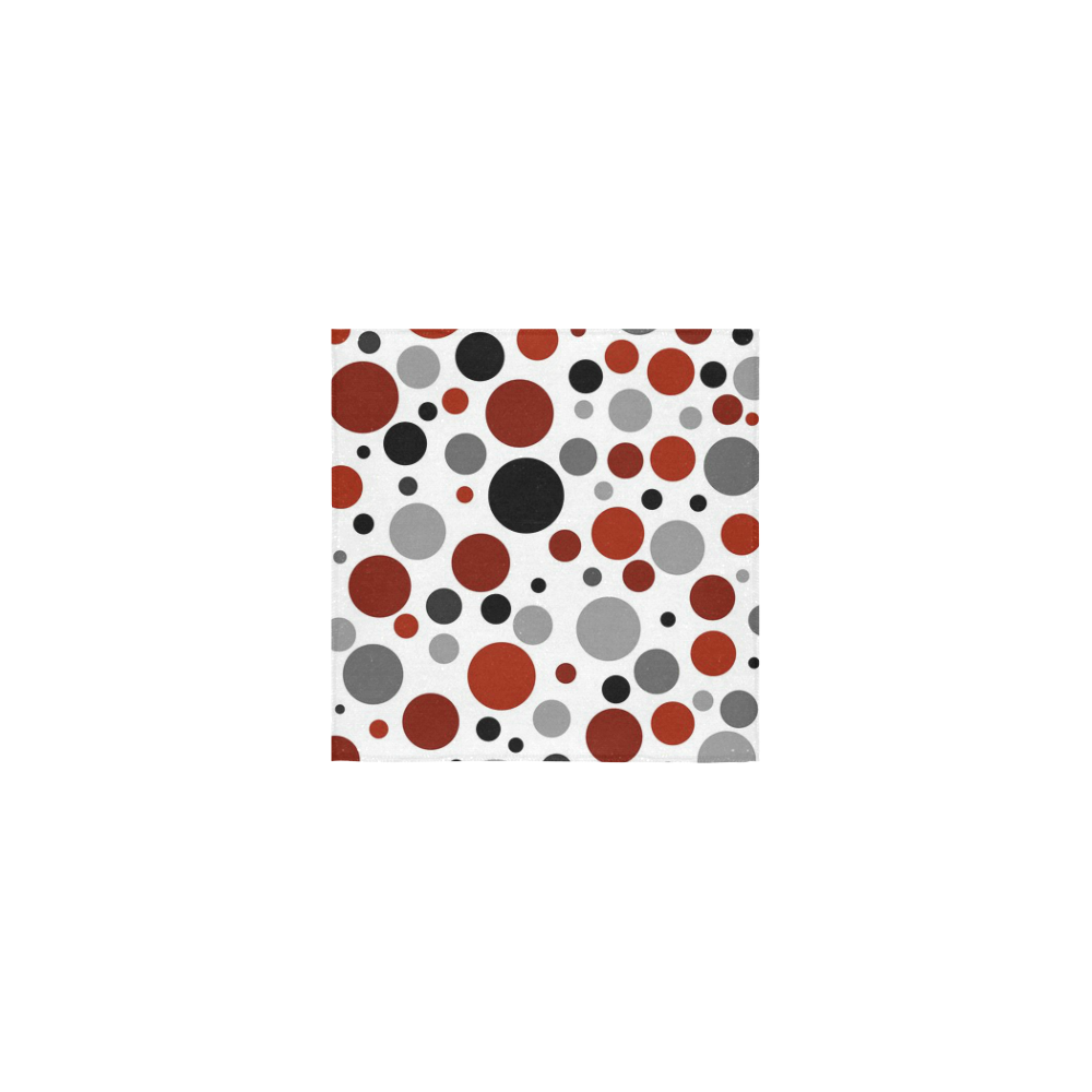 red black gray polka dot Square Towel 13“x13”