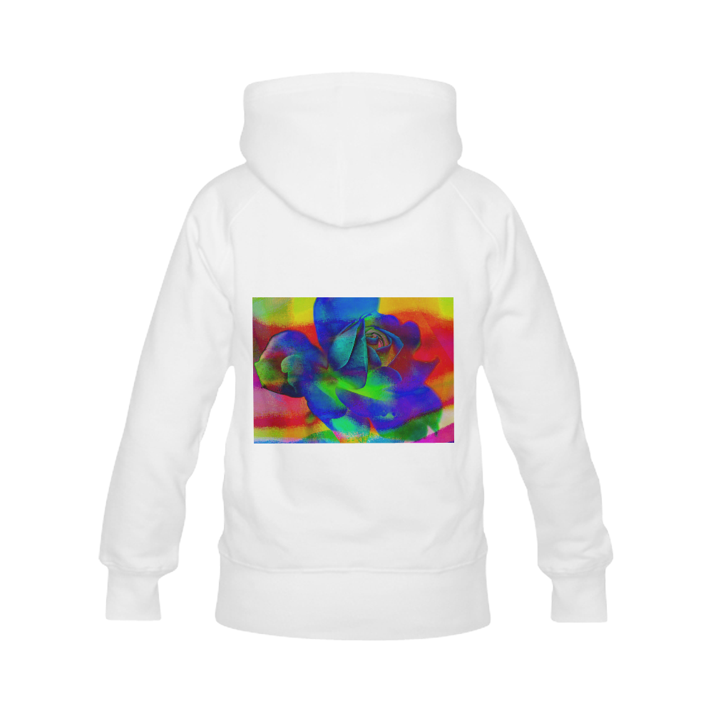 Psychedelic Rose Women's Classic Hoodies (Model H07)