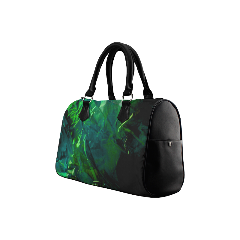 Abstract Emerald Boston Handbag (Model 1621)