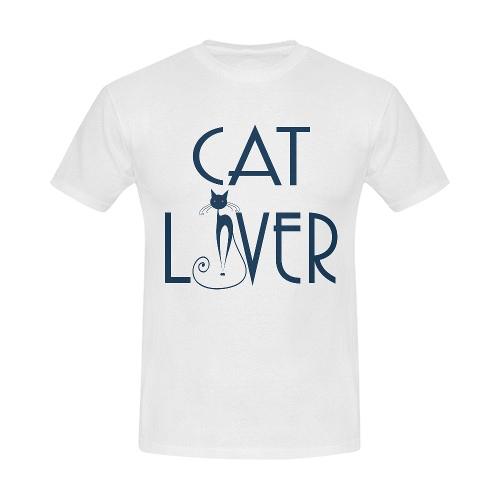 Cat Lover Men's Slim Fit T-shirt (Model T13)
