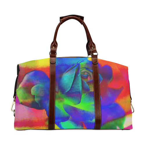 Psychedelic Rose Classic Travel Bag (Model 1643)