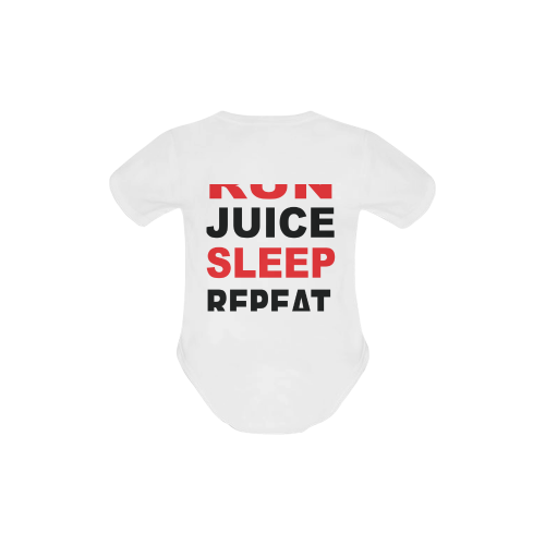 Run Juice Sleep Repeat Baby Powder Organic Short Sleeve One Piece (Model T28)