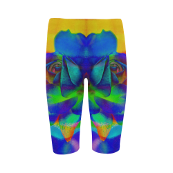 Psychedelic Rose Hestia Cropped Leggings (Model L03)