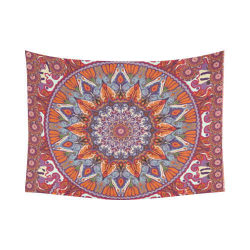 boho-mandala1 Cotton Linen Wall Tapestry 80"x 60"